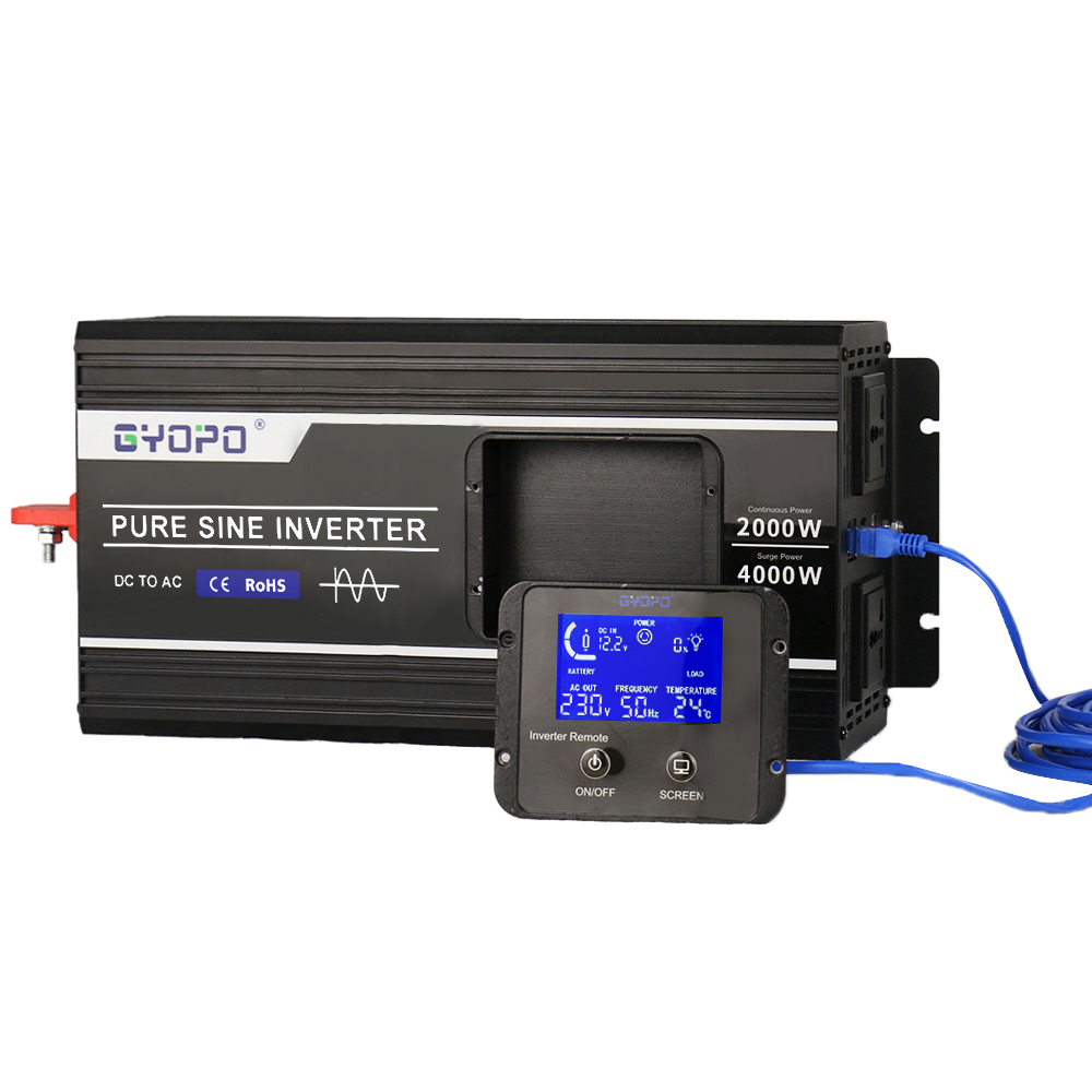 12V 220V 2000W Inverter  w/Detachable LCD -