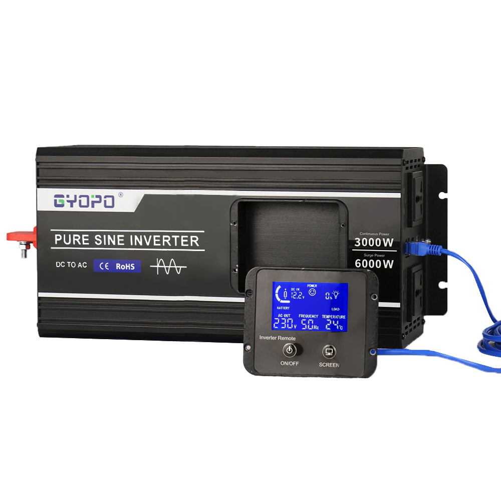 12V 220V 2000W Inverter  w/Detachable LCD - - COPY - aqkdms