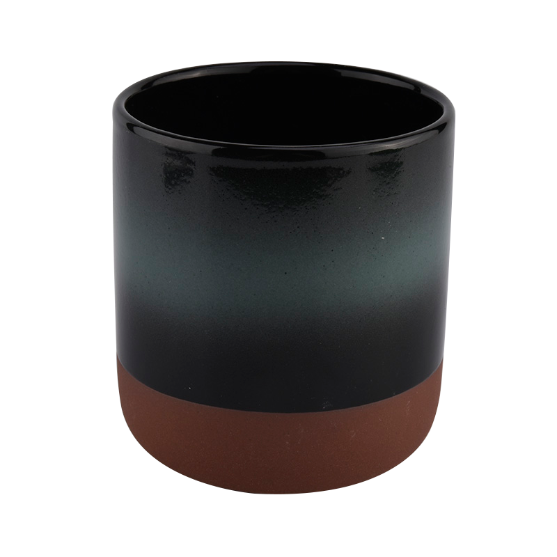 Multi-colored ceramic candle holders for scented candles