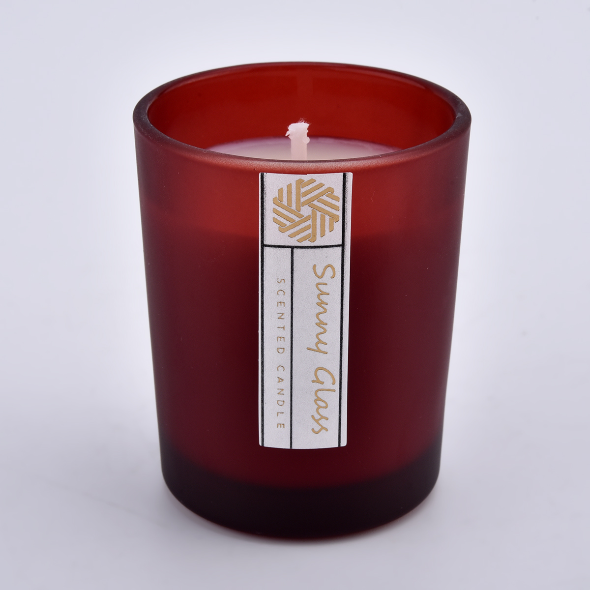 frosted color glass votive candle jars