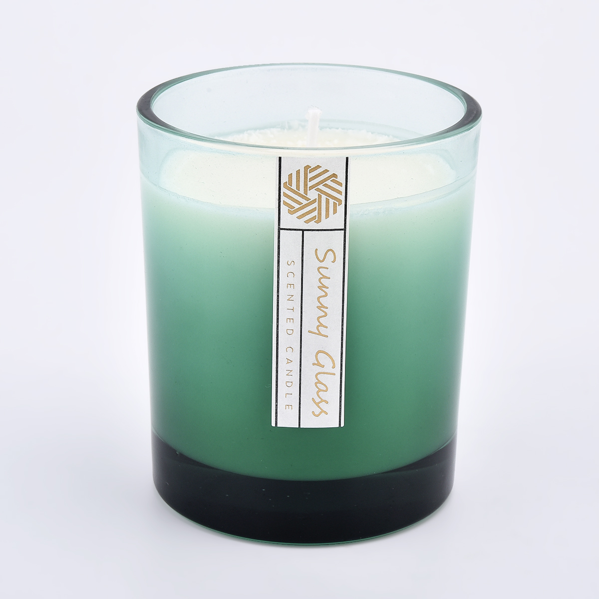 Newly design gradient 300ml outside  glass candle holder for wholesale 