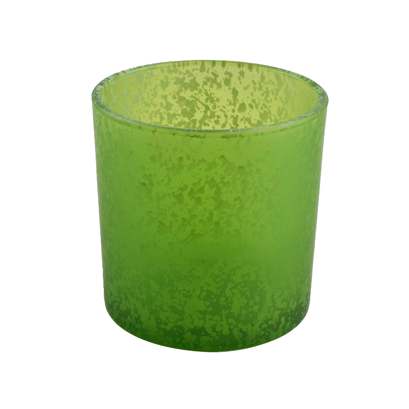 custom color sprayed glass candle holders for 12oz candle filling