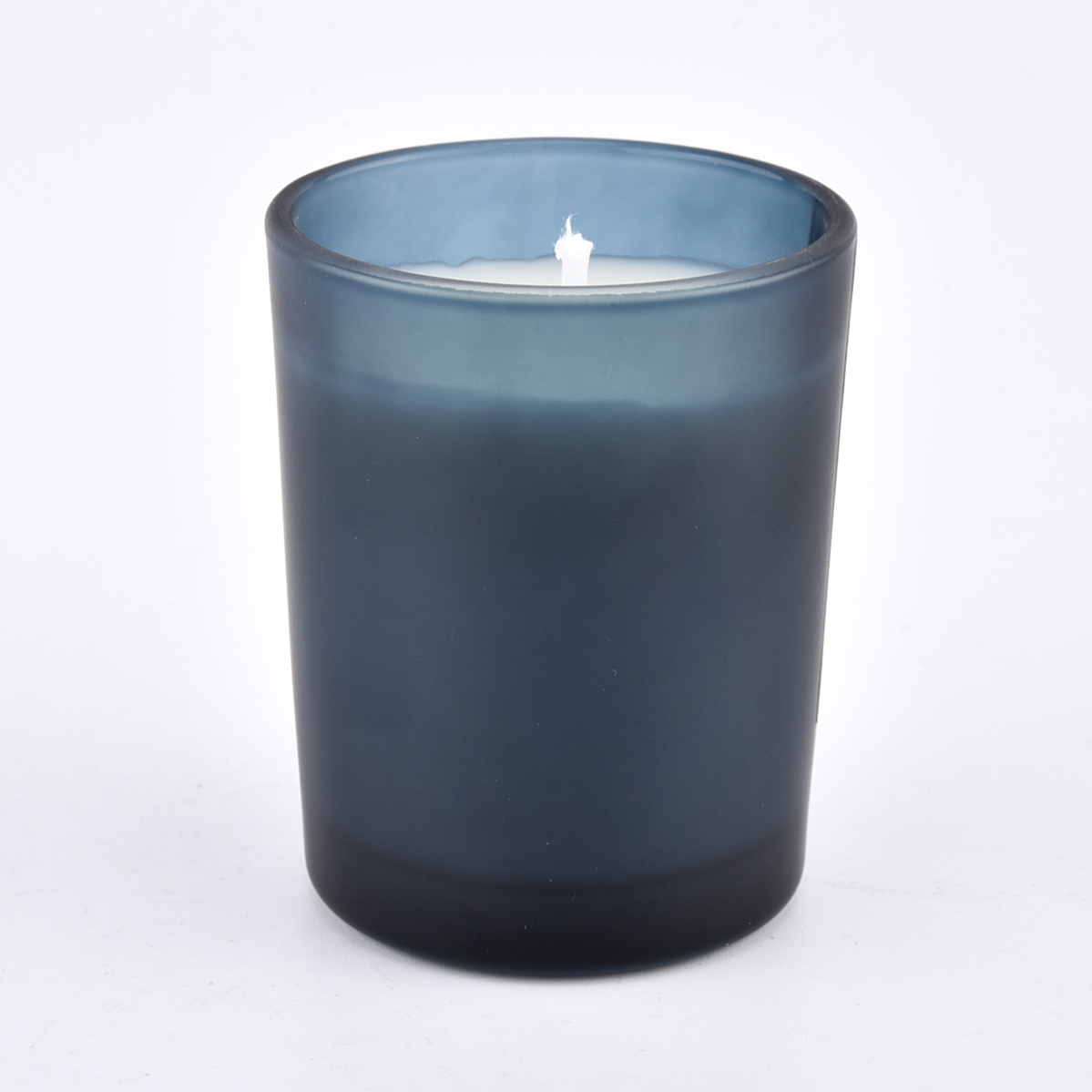 mini matte finish frosted glass candle jars with different colors
