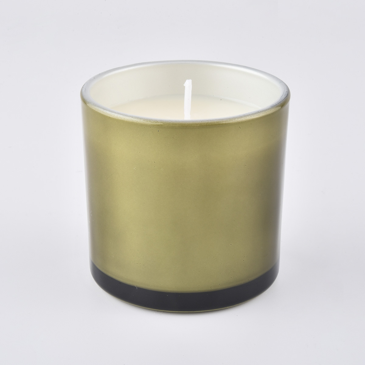 pearl painting small glass candle jar