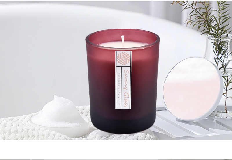 10oz 300ml Frosted Colored Glass candle containers home decor