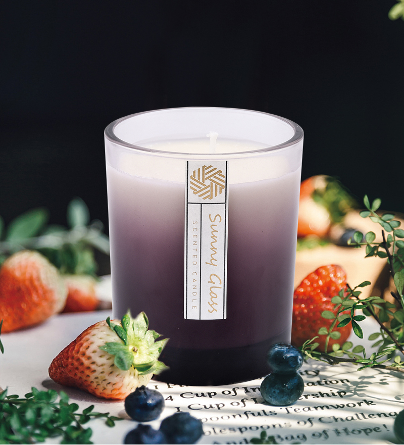 Custom candle glass jars gradient ramp decor 300ml