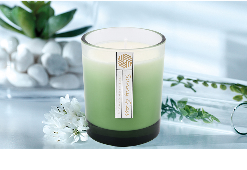 Custom candle glass jars gradient ramp decor 300ml