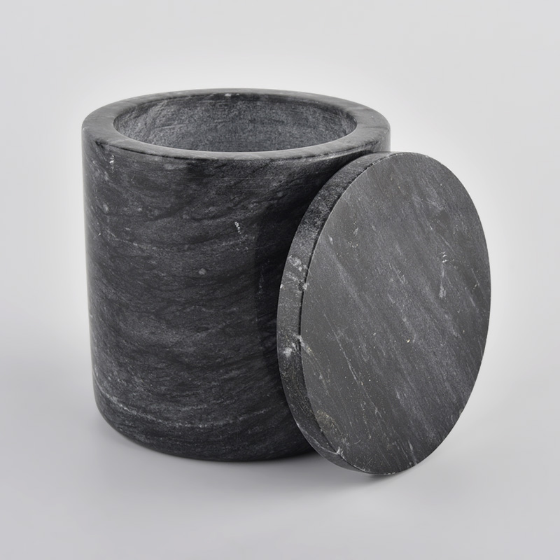 260g marble candle jar luxury marble candle holder with lids