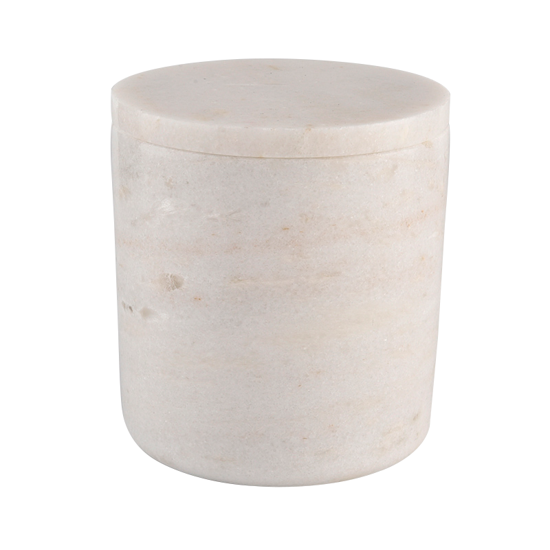 luxury light marble stone candle jar