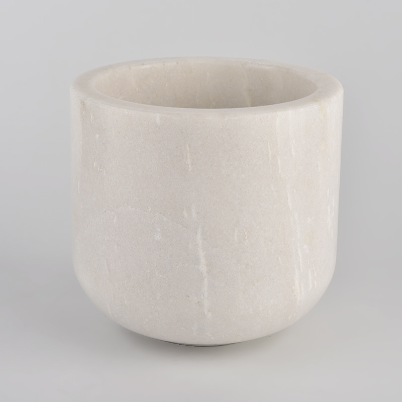 Natural marble candle jars for luxury scent candle