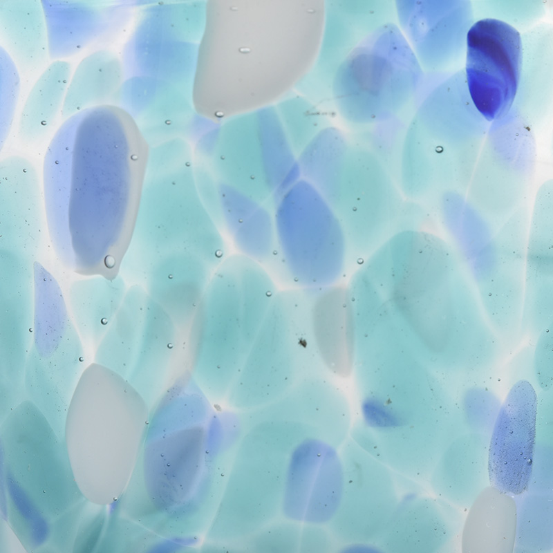 handmade colored material melted glass candle jar