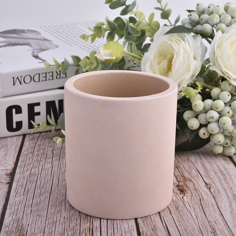 Custom Round Solid Concrete Jars for candles for home decor