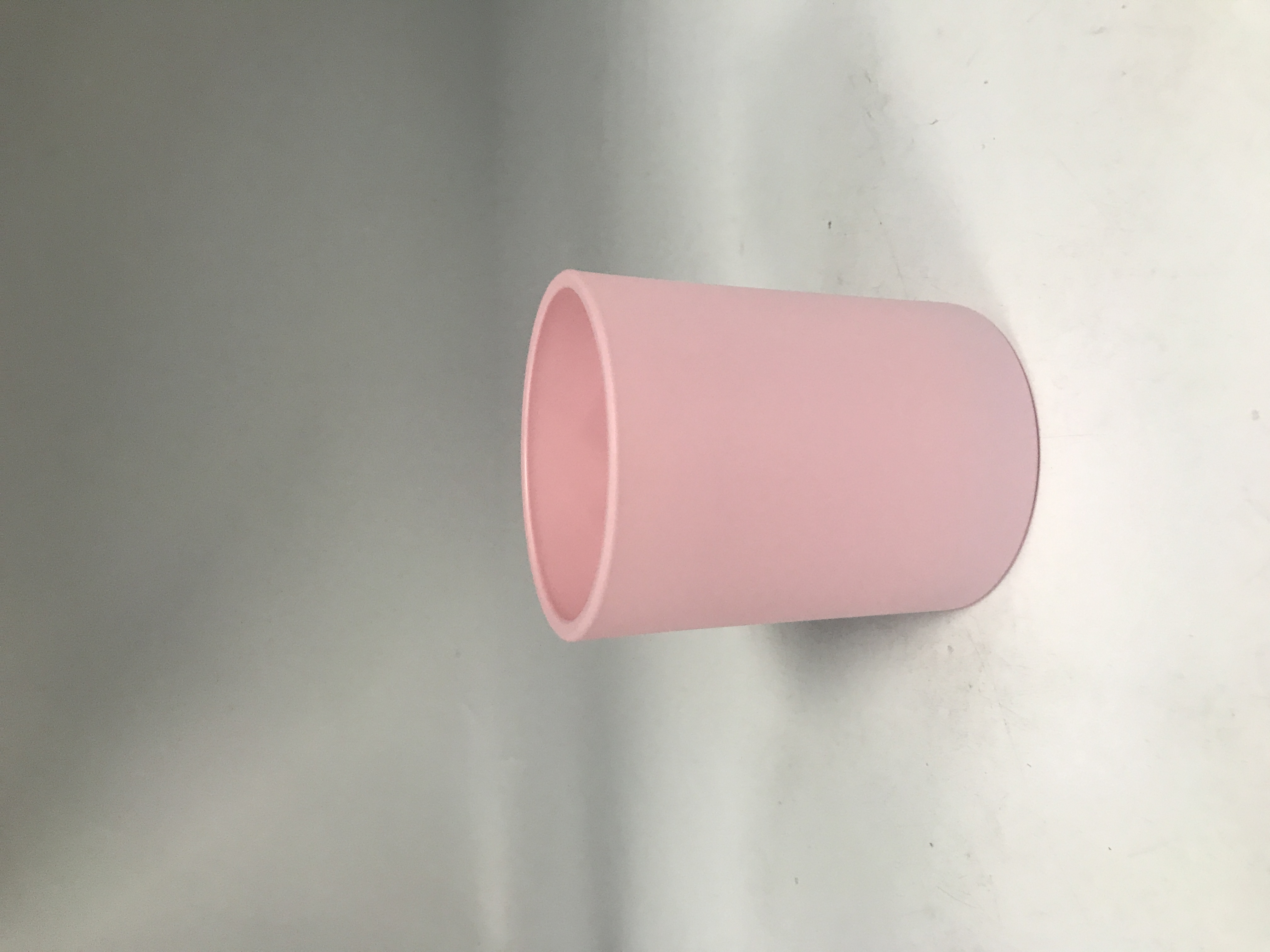 Pink color glass candle jars wholesale 8oz candle holders