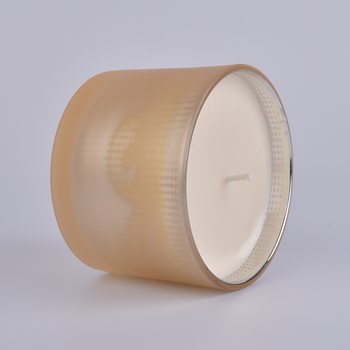 17oz Empty Glass Candle Container na may Lid Wholesale