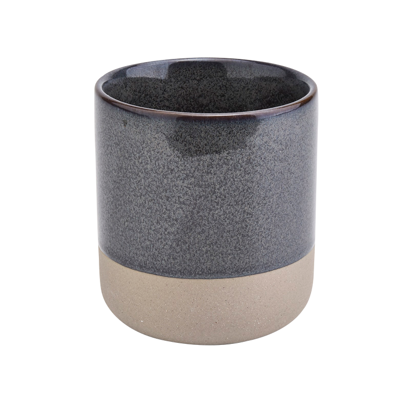 Black Empty 420ml Ceramic Jars for Candles Wholesale