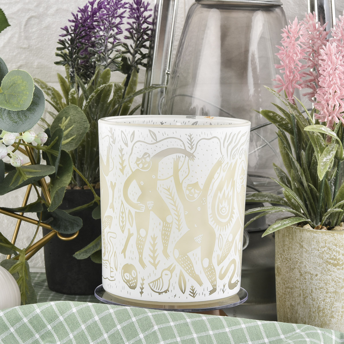 12 oz Frosted Glass Jar for Candles for Decor