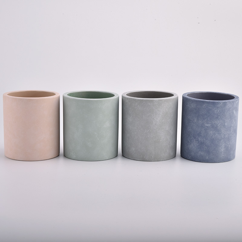 Luxury Grey Cement Jars for Candles for Home Decor Wholesale