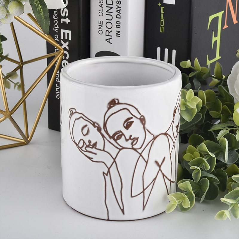 Anpassad 16oz cylinder betong ljus burk grossist