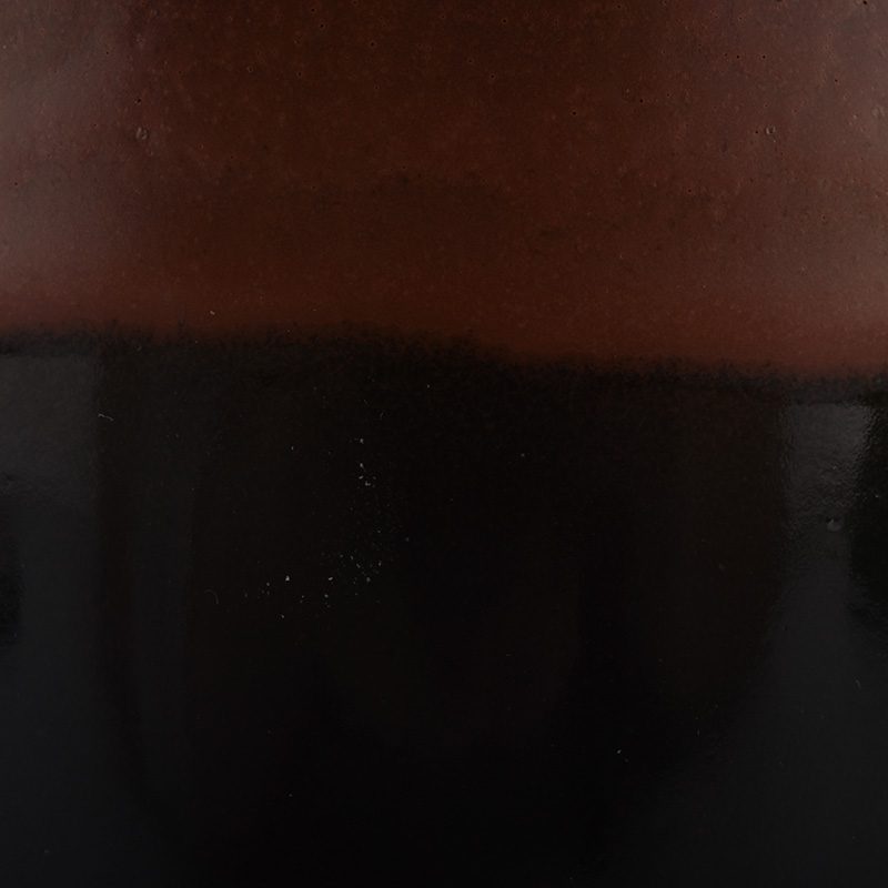 new black color with brown color ceramic candle jar