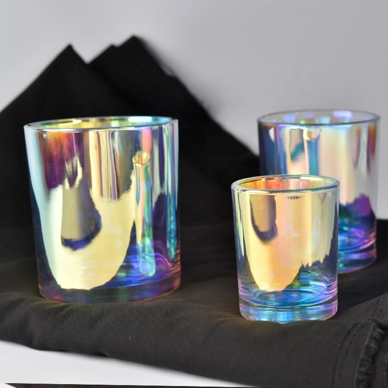 10oz Iridescent Glass Candle Jar for Candle Making Wholesales