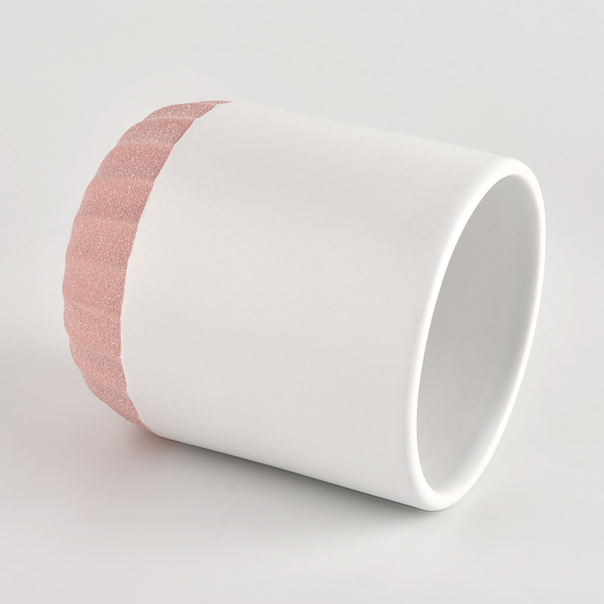 10oz Luxury Ceramic Candle Jar Pink Candle Holder for Gift Wedding