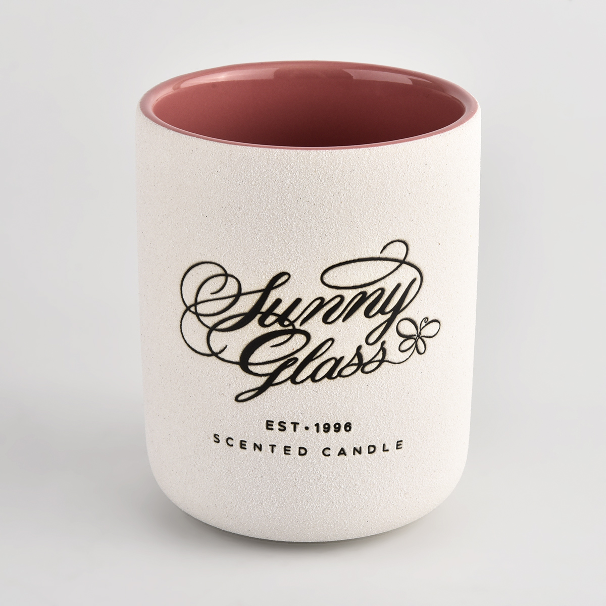 natural white ceramic vessel with custom logo print wholesales