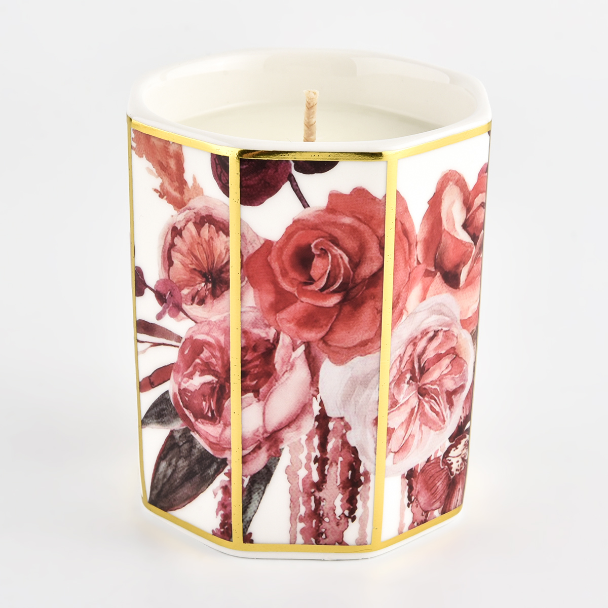 luxury bloom ceramic candle holders
