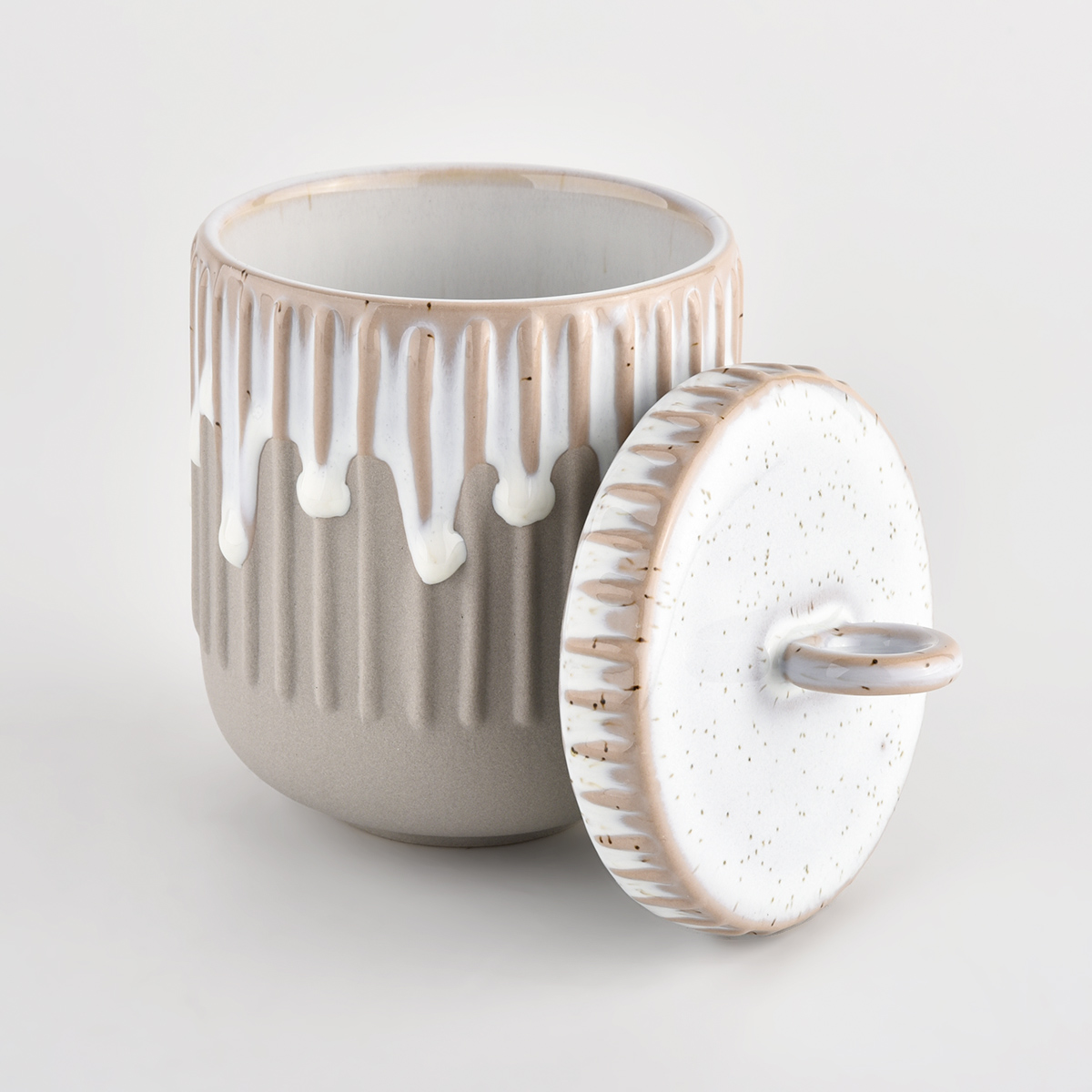 luxury ceramic candle container with lid