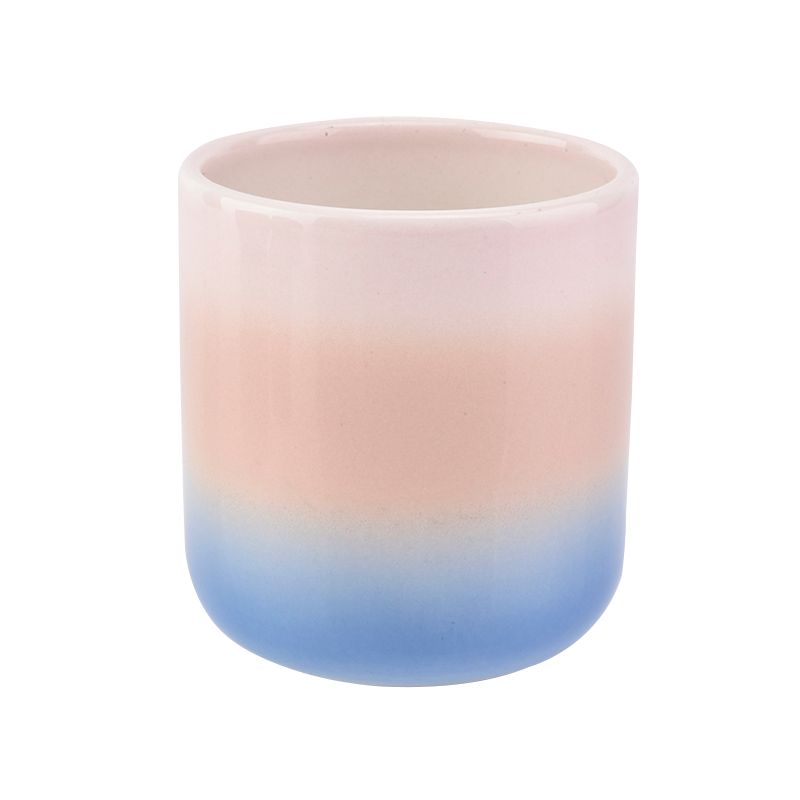 12oz Colorful Empty Ceramic Jar for Candles