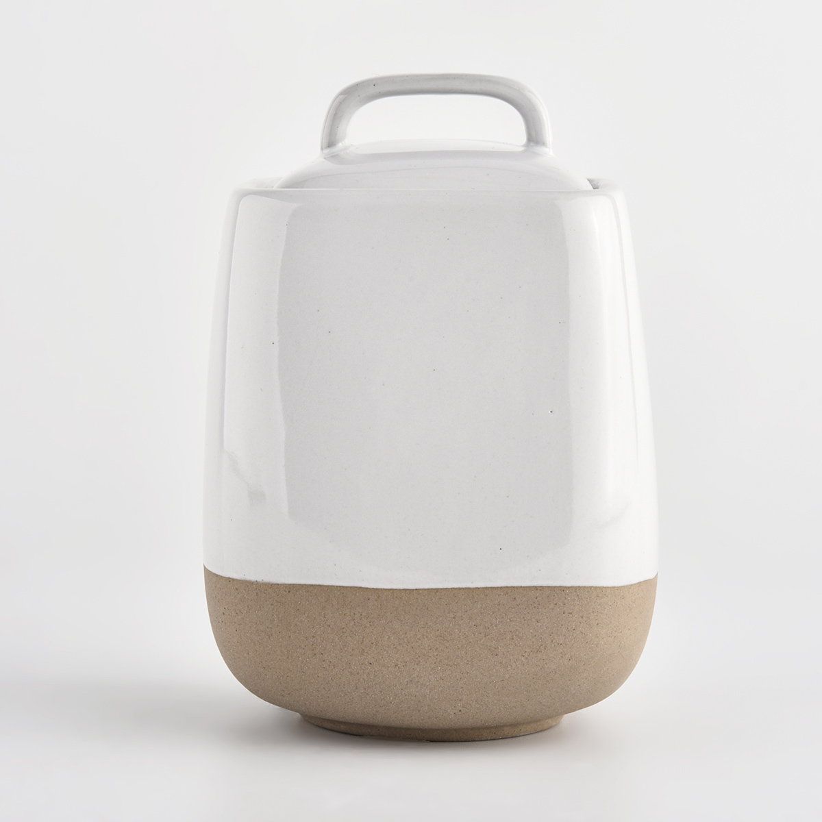 Custom Stoneware Candle Vessel With Lids Wholesale
