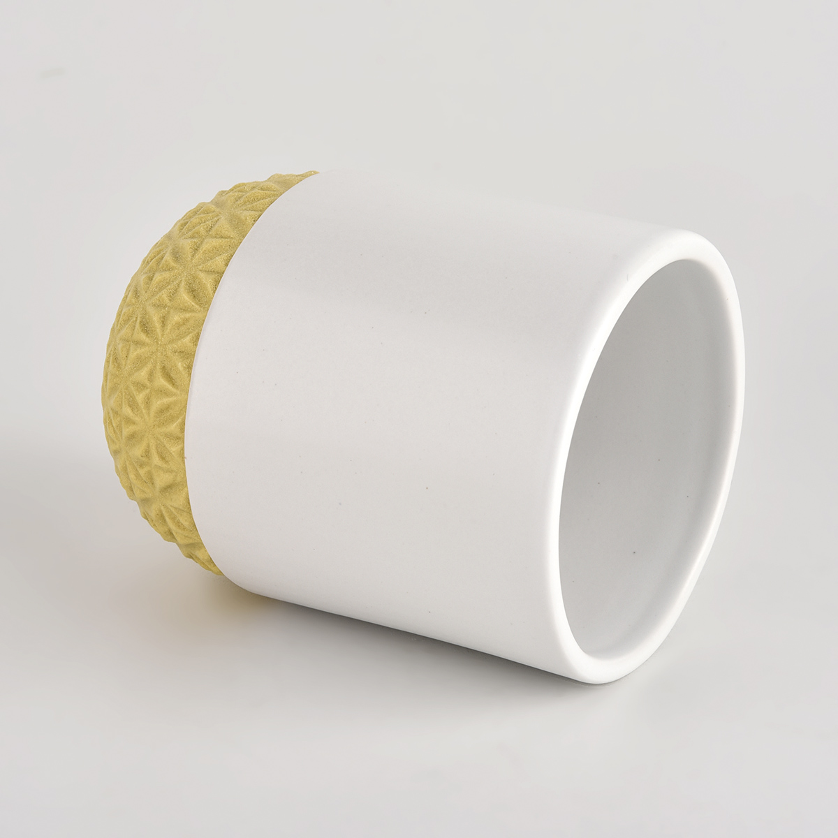 matte white ceramic candle jars for wholesale candle containers 