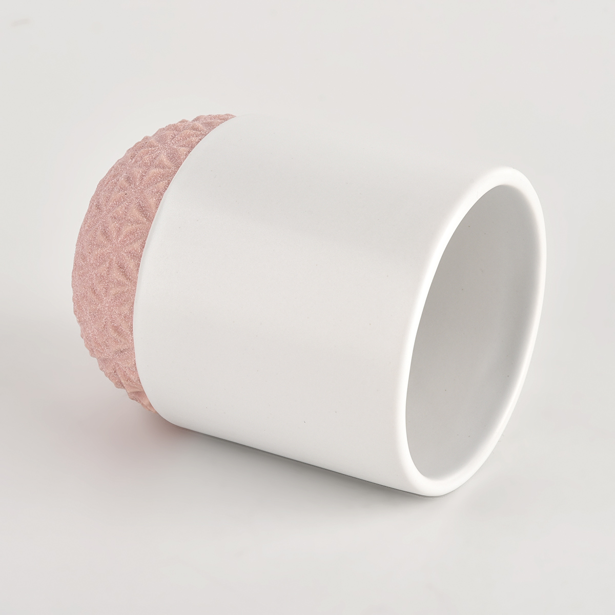 matte white ceramic candle jars for wholesale candle containers 