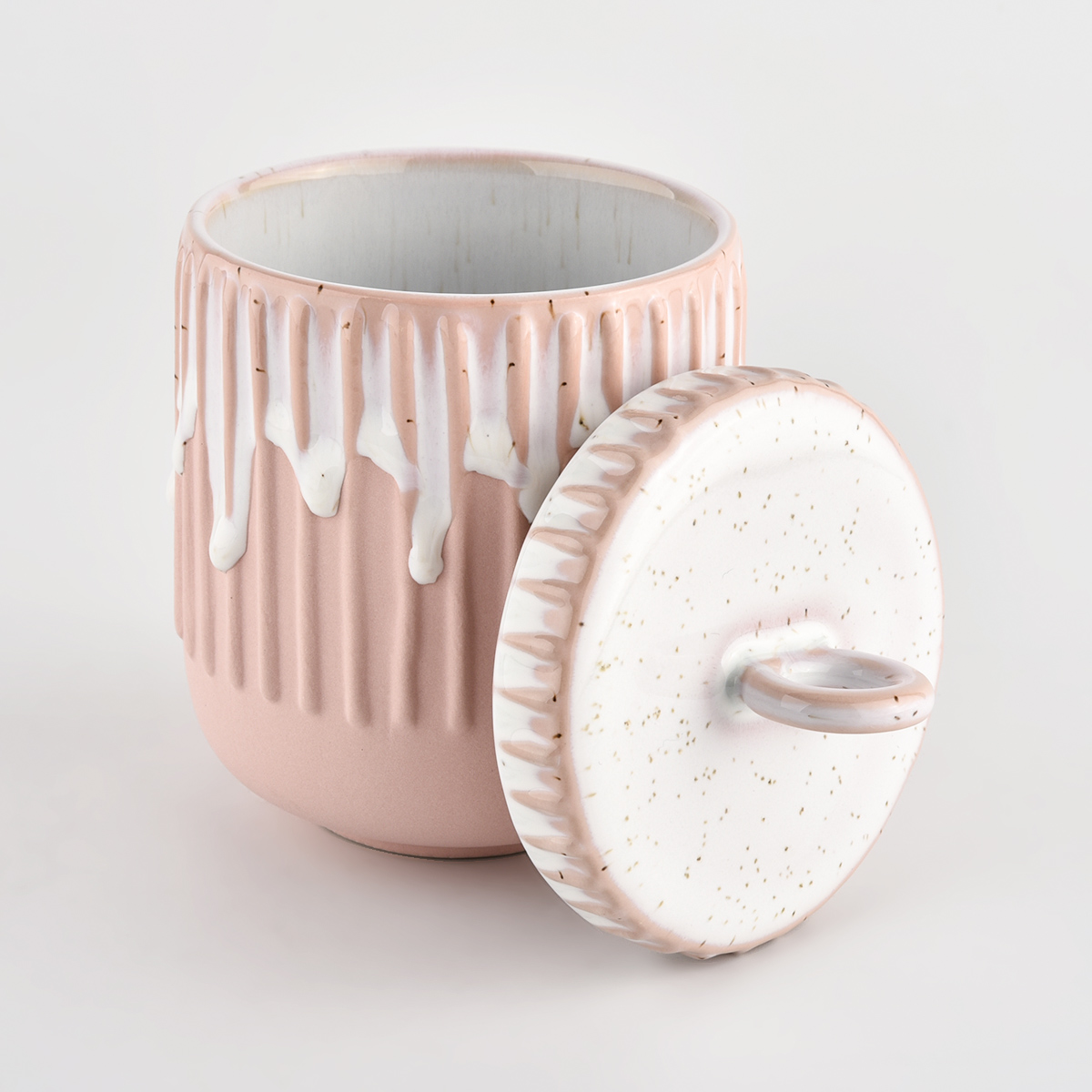 12oz ceramic candle jars with lids and candle containers 