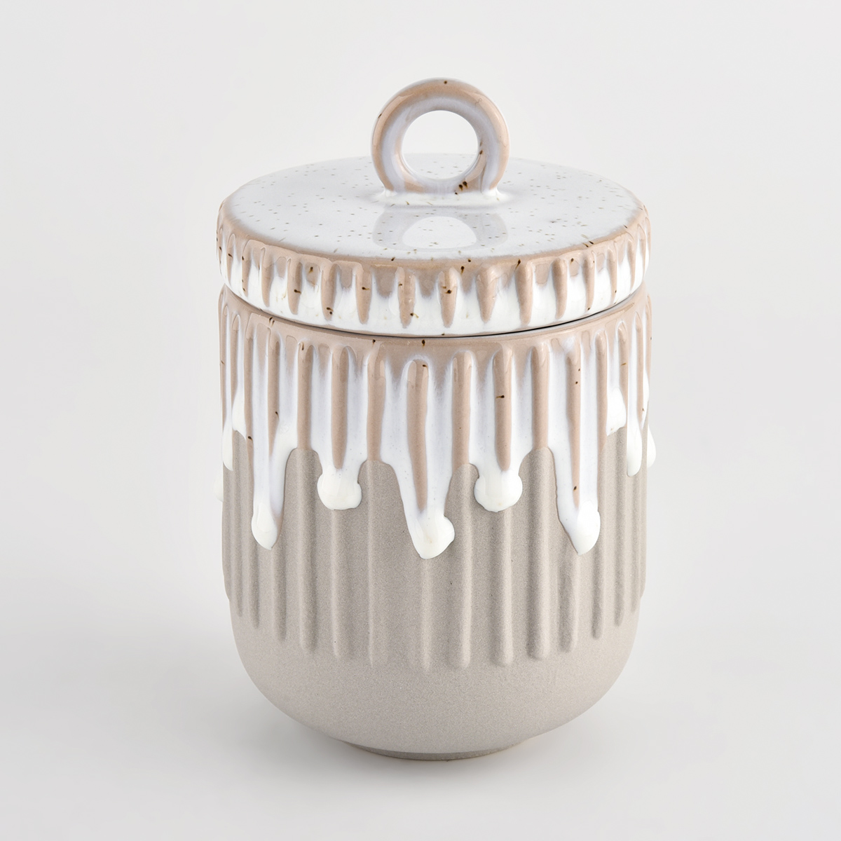 12oz ceramic candle jars with lids and candle containers 