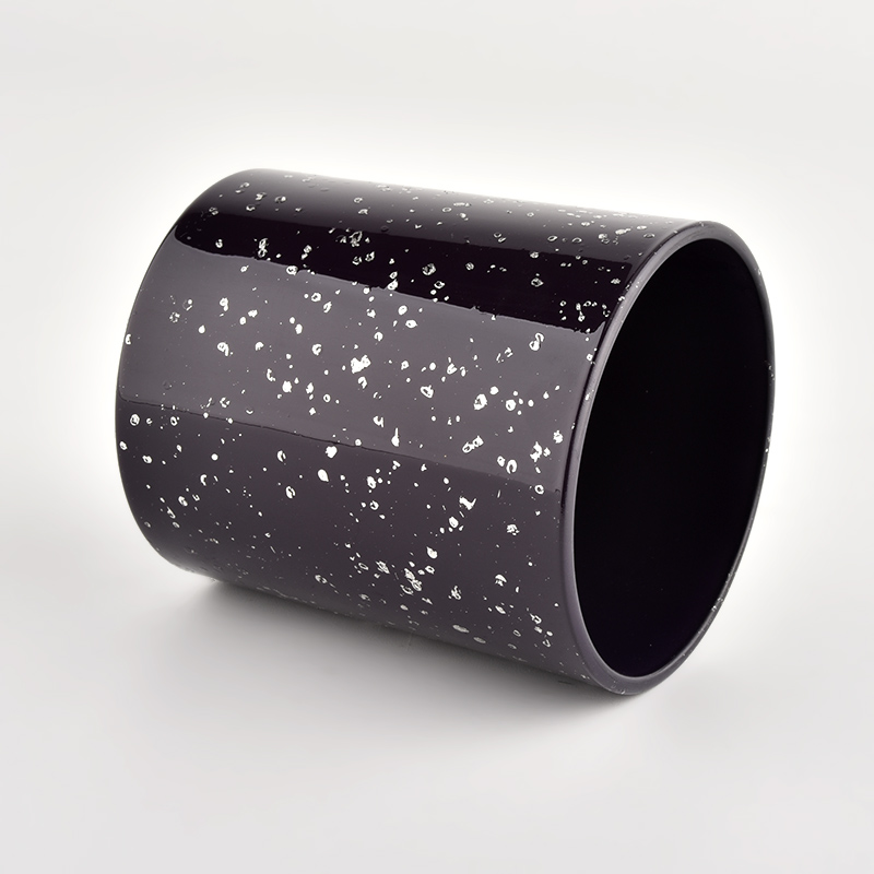 красив стъклен съд за изработка на свещи за коледен подарък