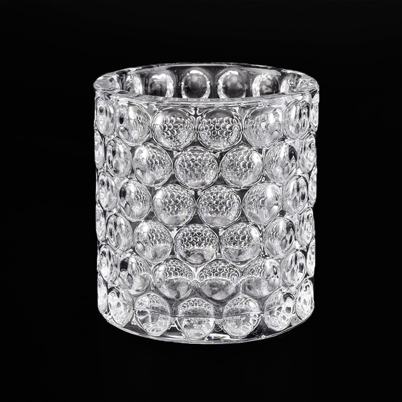 clear embossed glass candle making supplies jars