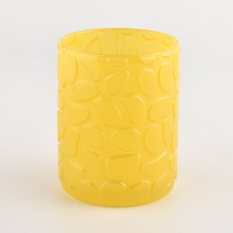 pure color glass candle jars making with pattern supplies