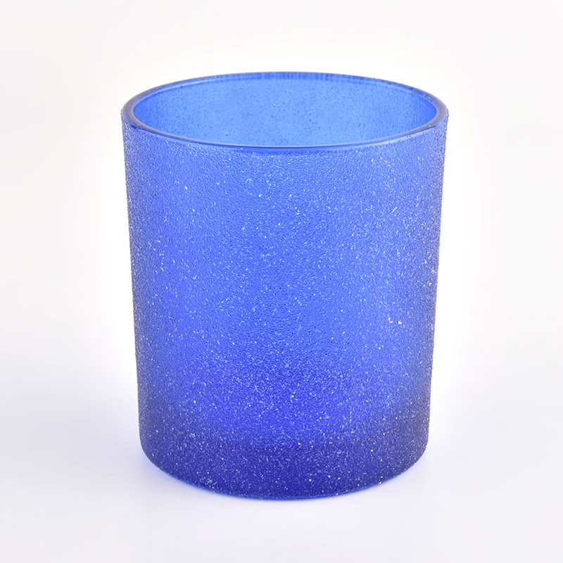 wholesale 8oz glass for candle filling with sand finish
