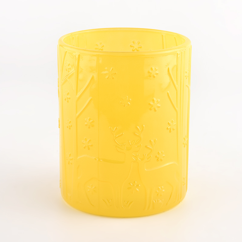 hot sales engraved glass candle jars