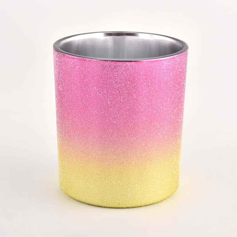 new romantic color glass candle holder