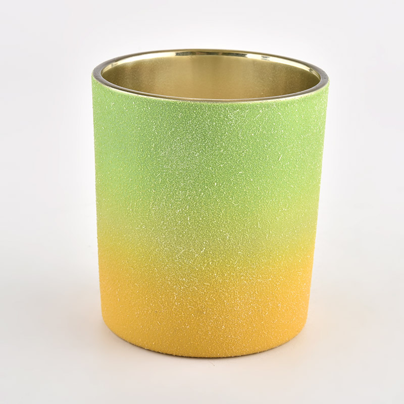 Customized Ombre Color Glass Candle Holders