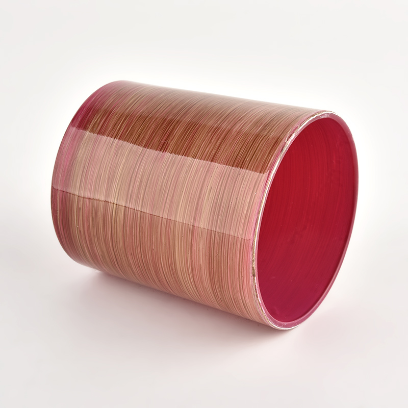 2022 new arrival 8oz 10oz candle glass jars with colorful  decoration