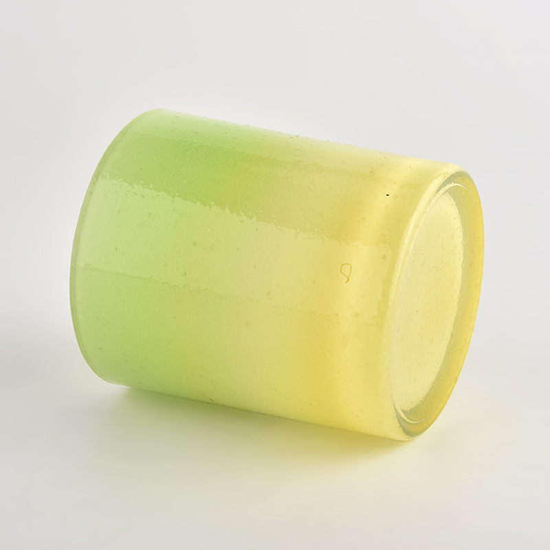 Luxury 8oz gradient color glass candle holder