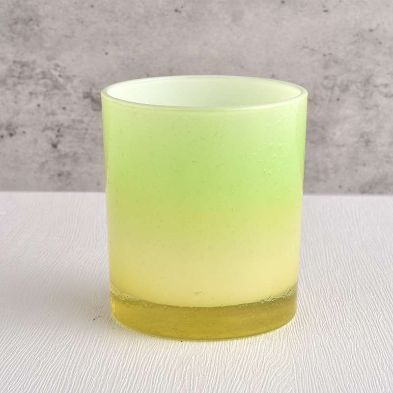 Luxury 8oz gradient color glass candle holder