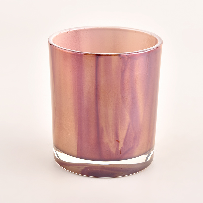 luxury glossy 8oz glass candle jar