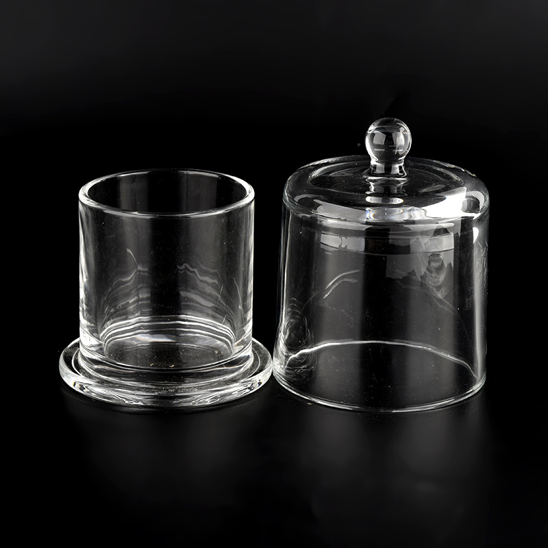 Glass Candle Holder Candlestick With Lid