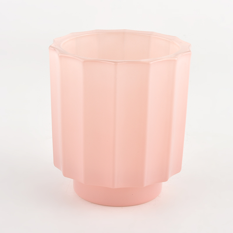 Luxury 4oz-6oz pink vertical glass jar for home deco in bulk