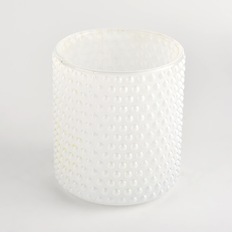 Fill 8oz scented wax dot glass candle holders