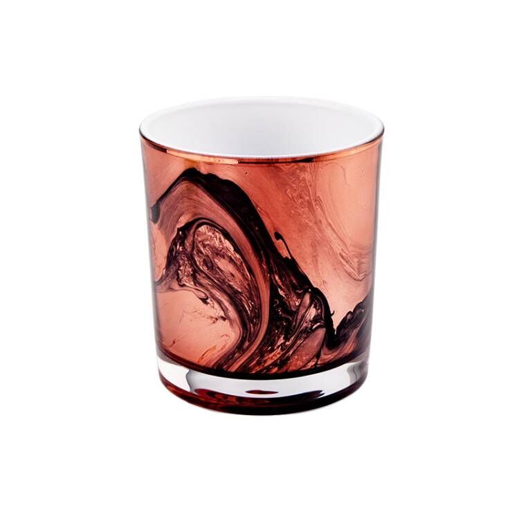 Supplier colorful painting effect on 2oz to 20oz glass candle jars with low MOQ from Sunny Glassware