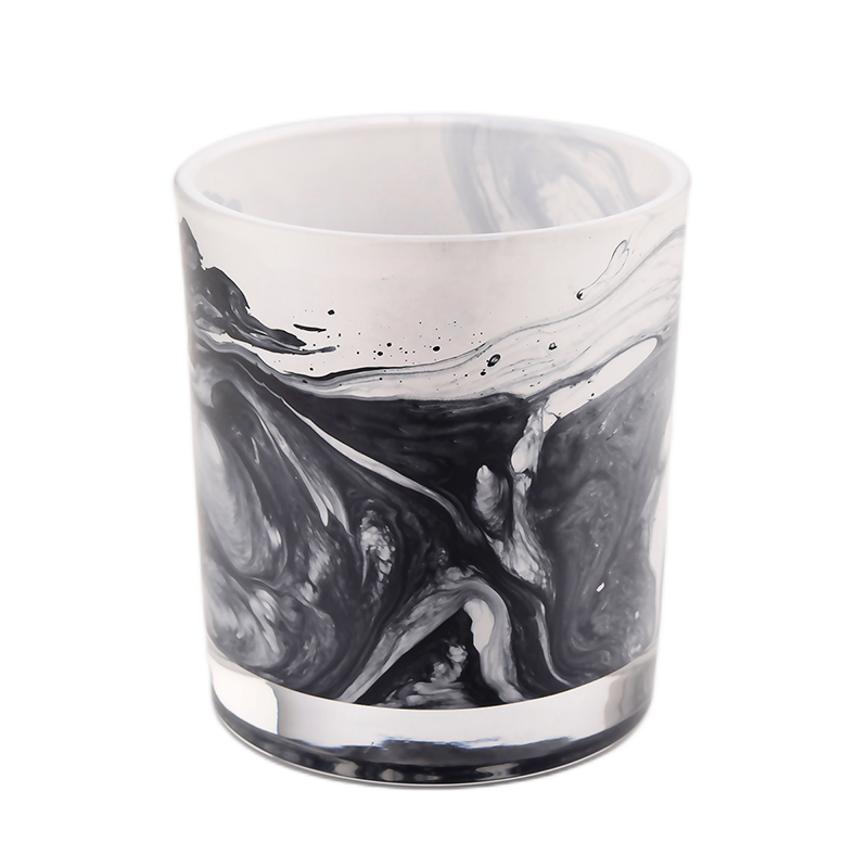 unique design hand painting glass candle jars for wholesale